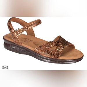 SAS Brown Sandals with Strappy Design and Comfort Fit- Duo 25 Five